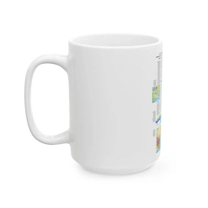 USA - Wisconsin, Michigan ,Great Lakes 2 (1973) (Map) White Coffee Mug - Go Mug Yourself