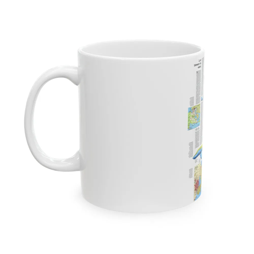 USA - Wisconsin, Michigan ,Great Lakes 2 (1973) (Map) White Coffee Mug-Go Mug Yourself