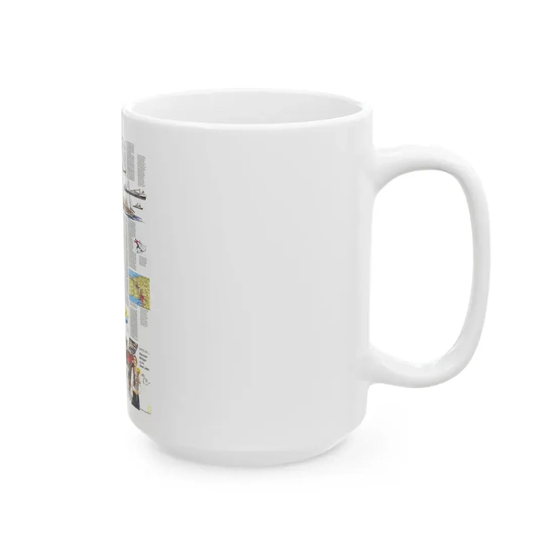 USA - Wisconsin, Michigan ,Great Lakes 2 (1973) (Map) White Coffee Mug - Go Mug Yourself