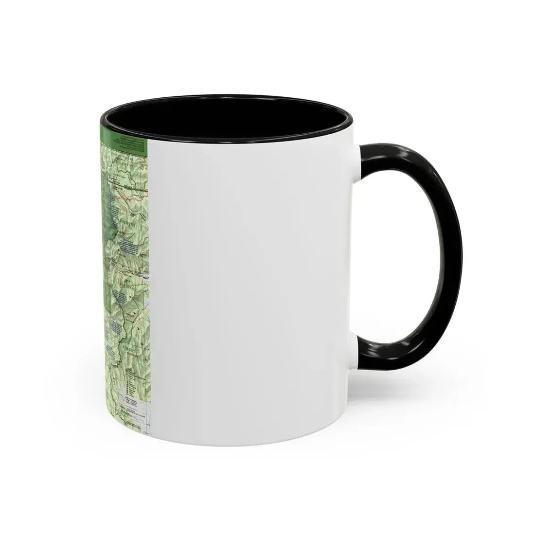 USA - Yellowstone and Grand Teton 1 1989) (Map) Accent Coffee Mug - Go Mug Yourself