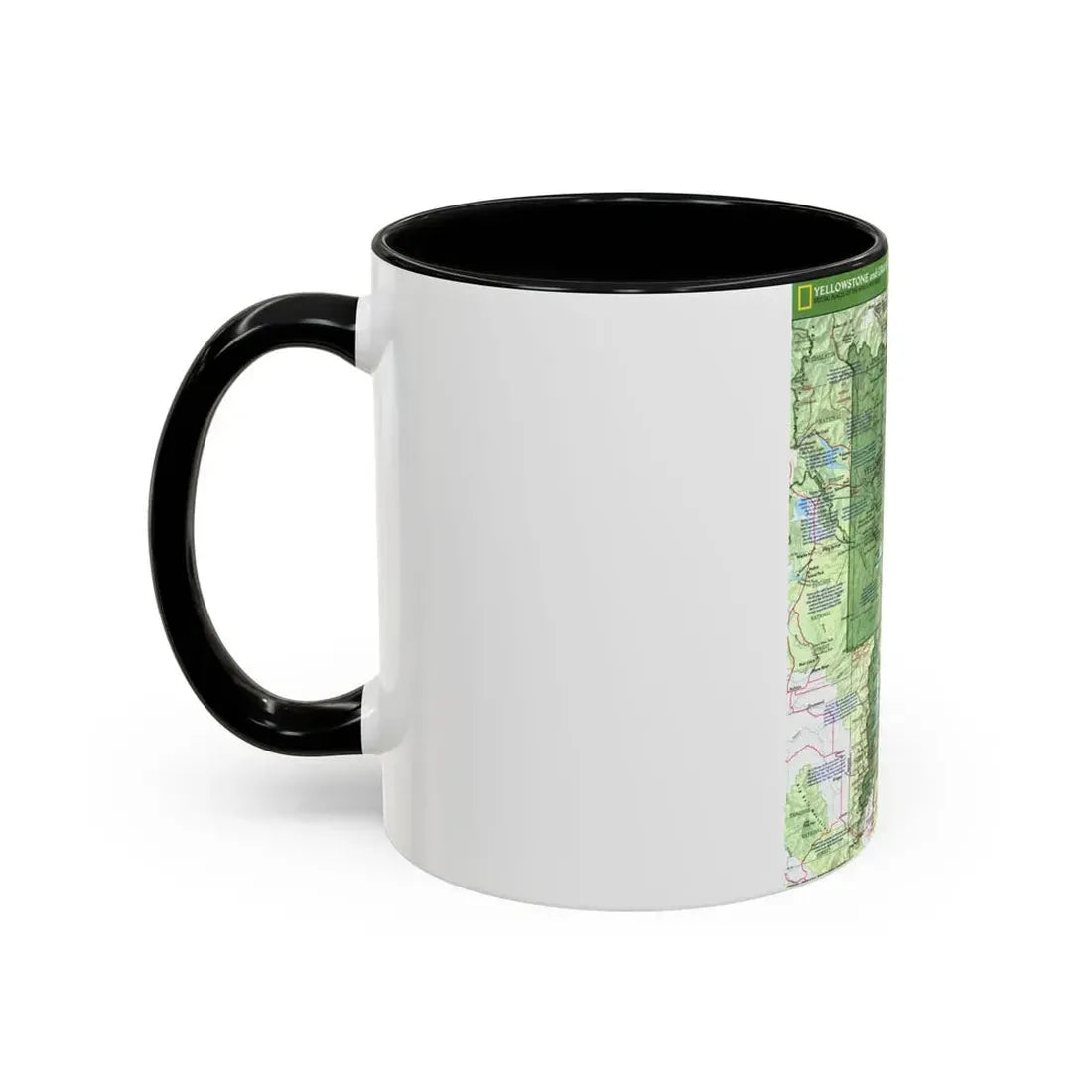 USA - Yellowstone and Grand Teton 1 1989) (Map) Accent Coffee Mug - Go Mug Yourself