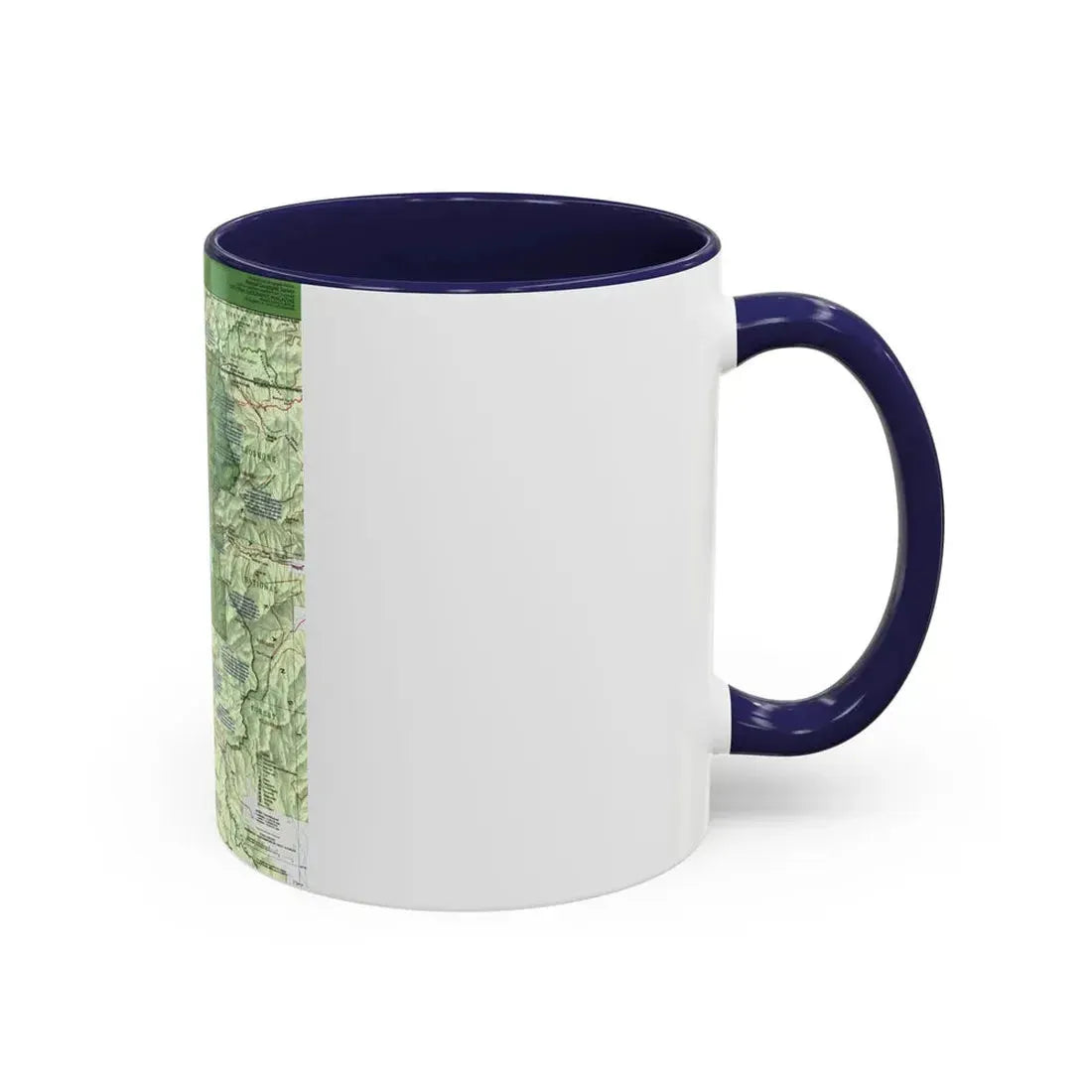 USA - Yellowstone and Grand Teton 1 1989) (Map) Accent Coffee Mug - Go Mug Yourself