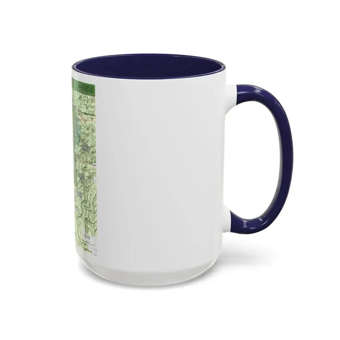 USA - Yellowstone and Grand Teton 1 1989) (Map) Accent Coffee Mug - Go Mug Yourself