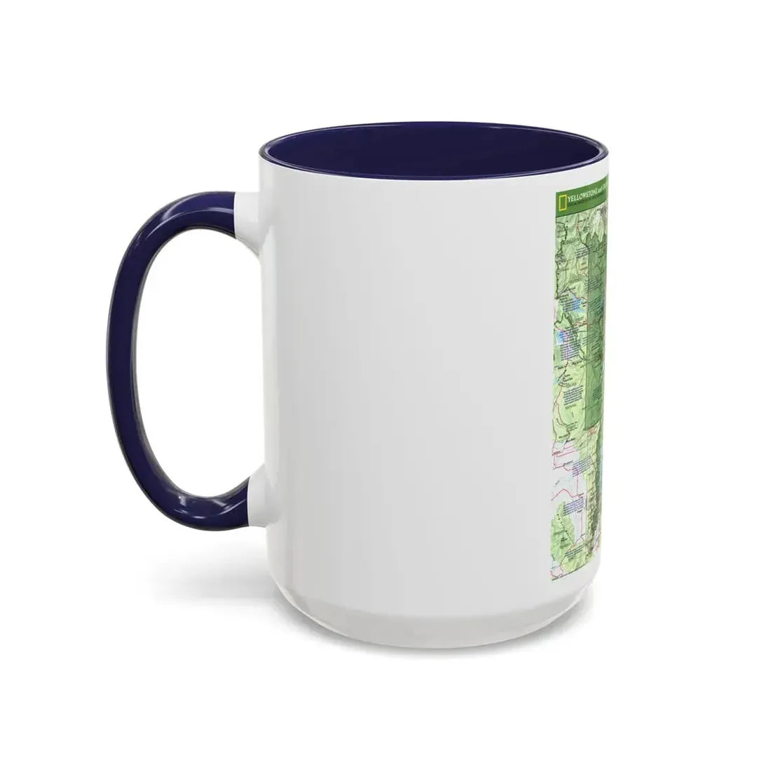 USA - Yellowstone and Grand Teton 1 1989) (Map) Accent Coffee Mug - Go Mug Yourself
