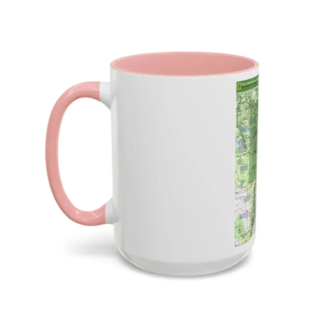 USA - Yellowstone and Grand Teton 1 1989) (Map) Accent Coffee Mug - Go Mug Yourself
