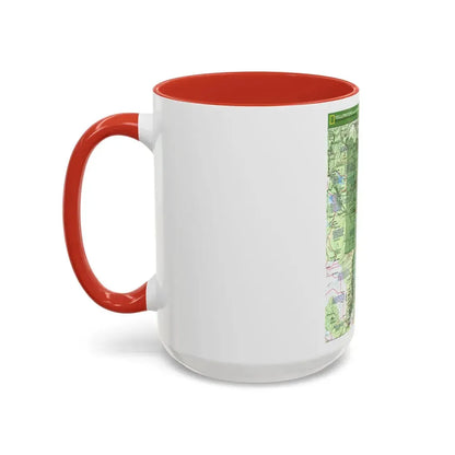 USA - Yellowstone and Grand Teton 1 1989) (Map) Accent Coffee Mug - Go Mug Yourself