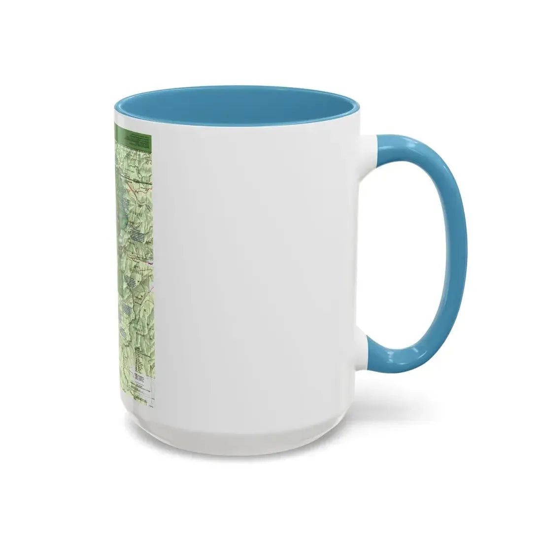 USA - Yellowstone and Grand Teton 1 1989) (Map) Accent Coffee Mug - Go Mug Yourself