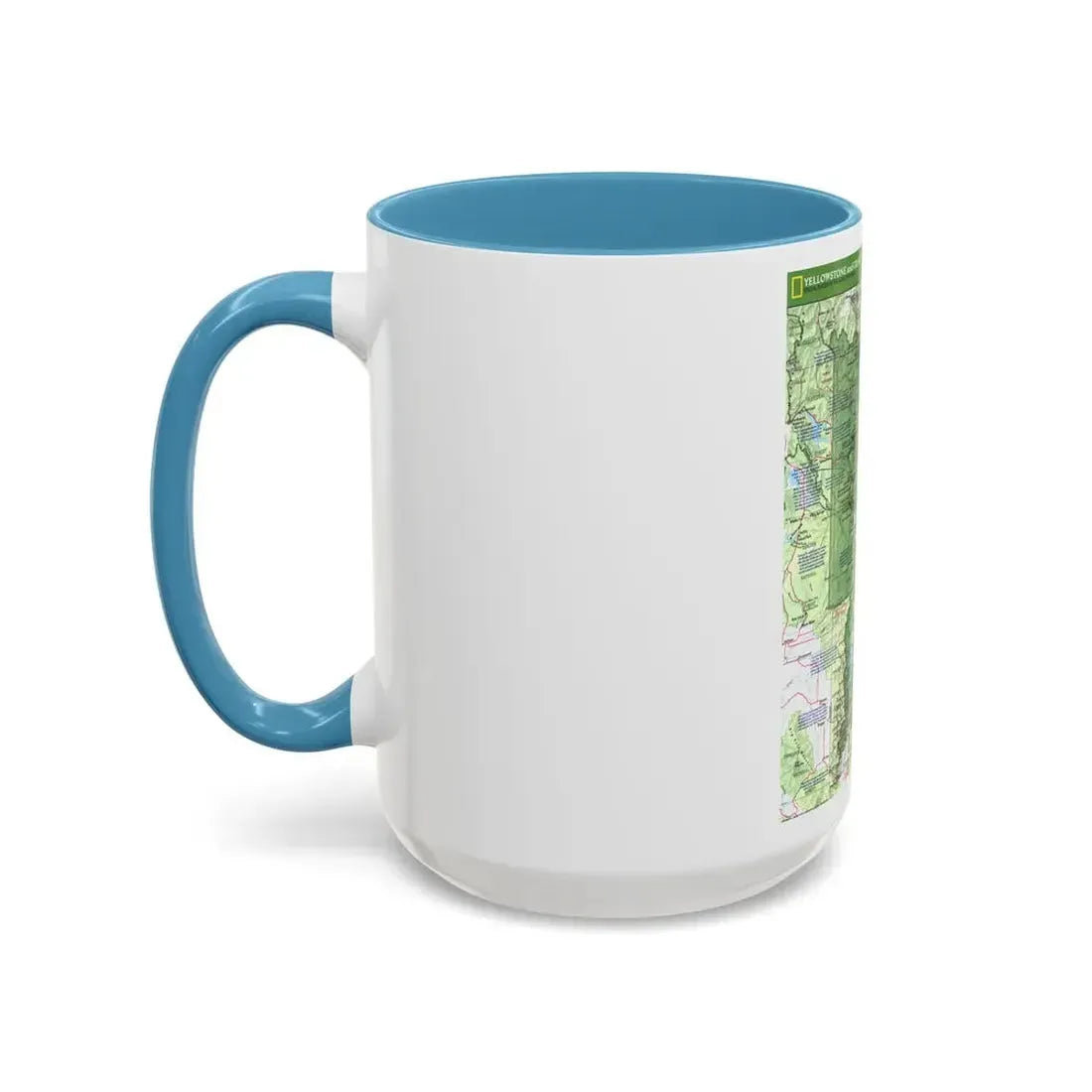 USA - Yellowstone and Grand Teton 1 1989) (Map) Accent Coffee Mug - Go Mug Yourself