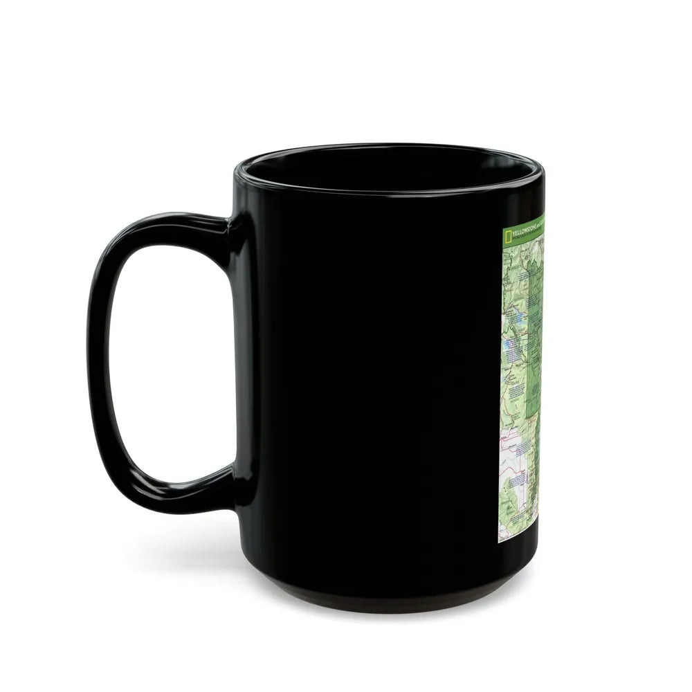 USA - Yellowstone and Grand Teton 1 1989) (Map) Black Coffee Mug-Go Mug Yourself