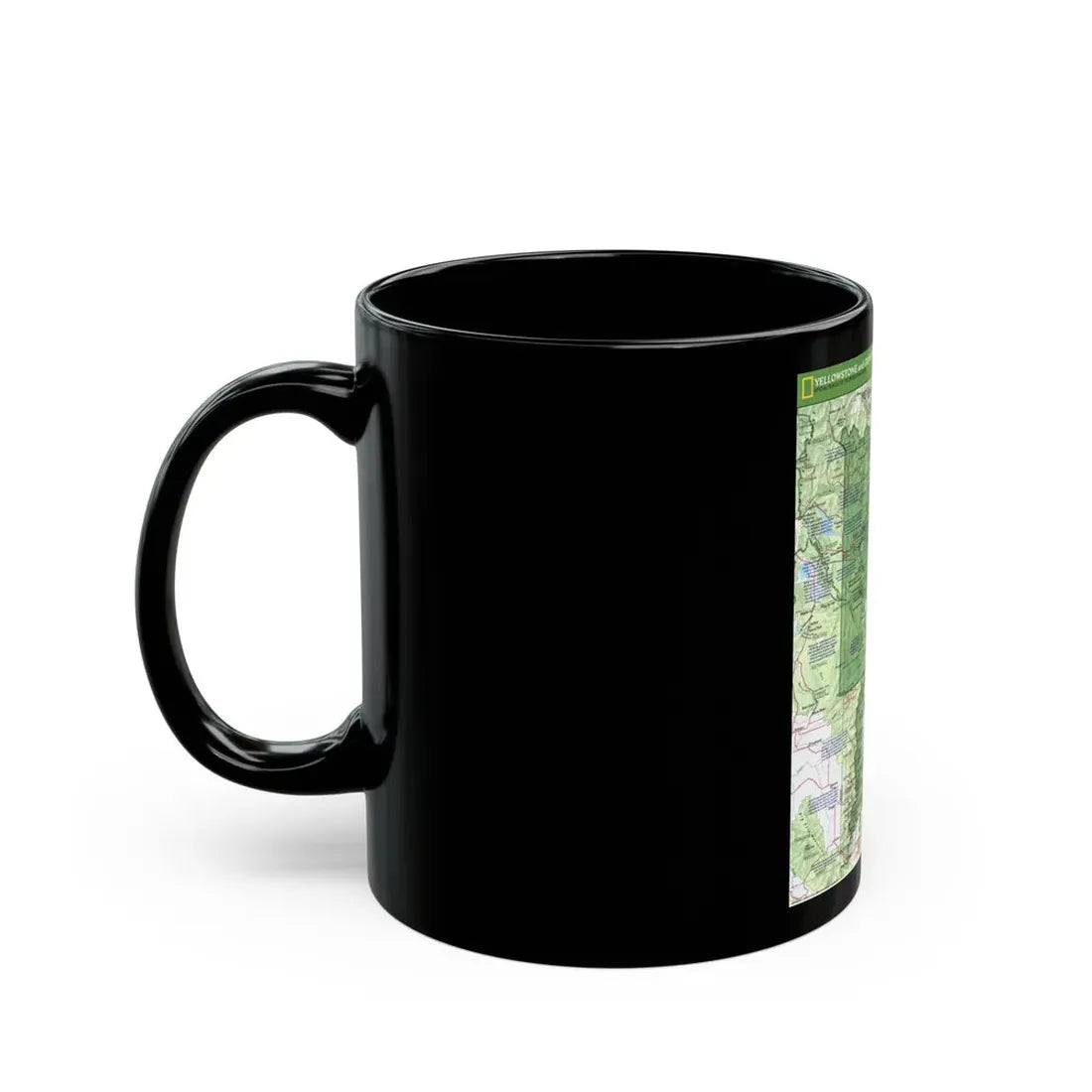 USA - Yellowstone and Grand Teton 1 1989) (Map) Black Coffee Mug - Go Mug Yourself
