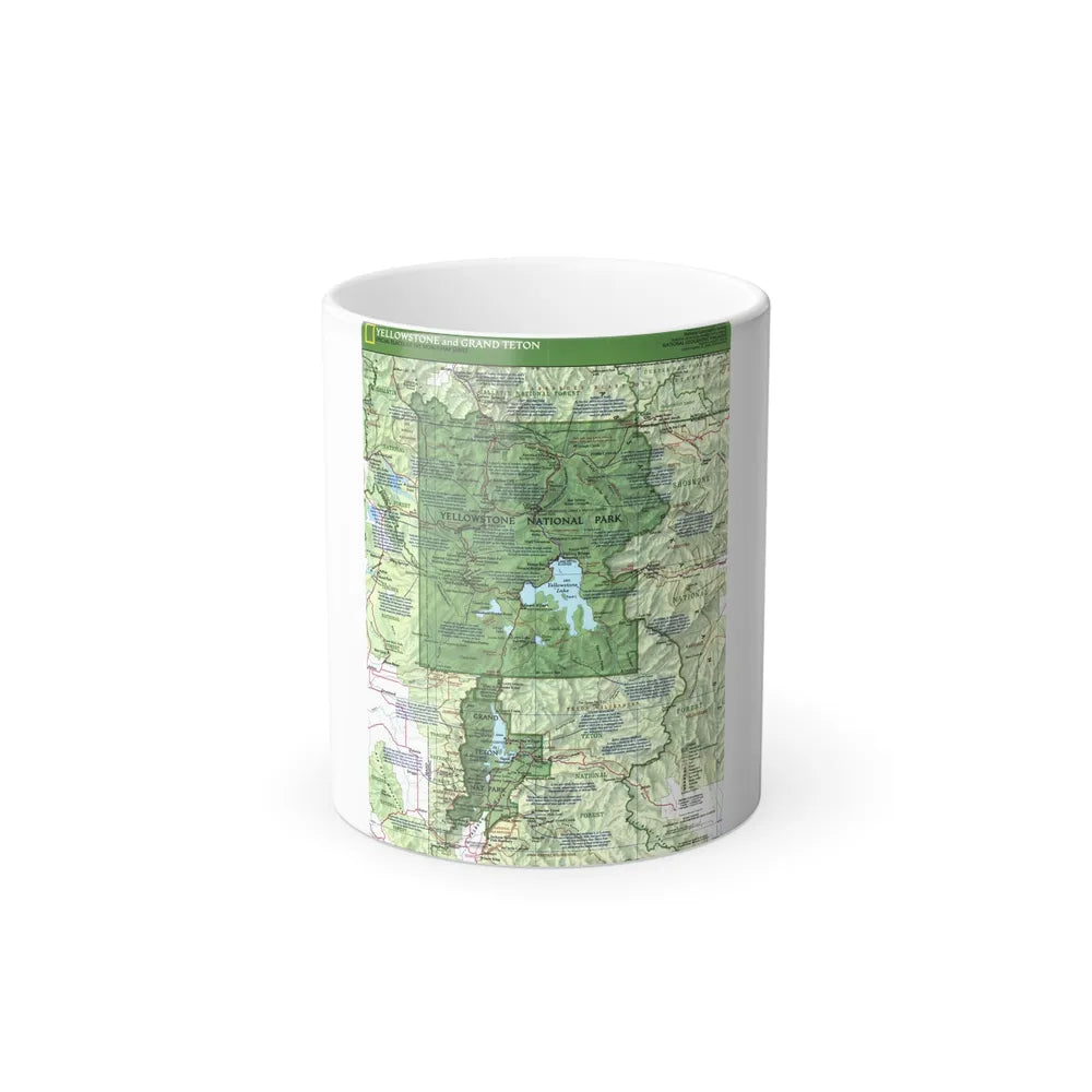 USA - Yellowstone and Grand Teton 1 1989) (Map) Color Changing Mug 11oz-Go Mug Yourself