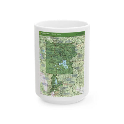 USA - Yellowstone and Grand Teton 1 1989) (Map) White Coffee Mug-15oz-Go Mug Yourself