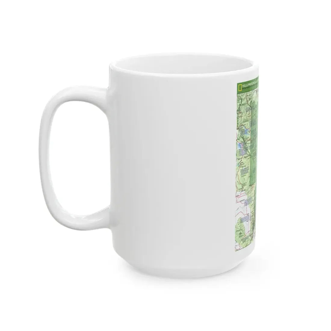USA - Yellowstone and Grand Teton 1 1989) (Map) White Coffee Mug - Go Mug Yourself