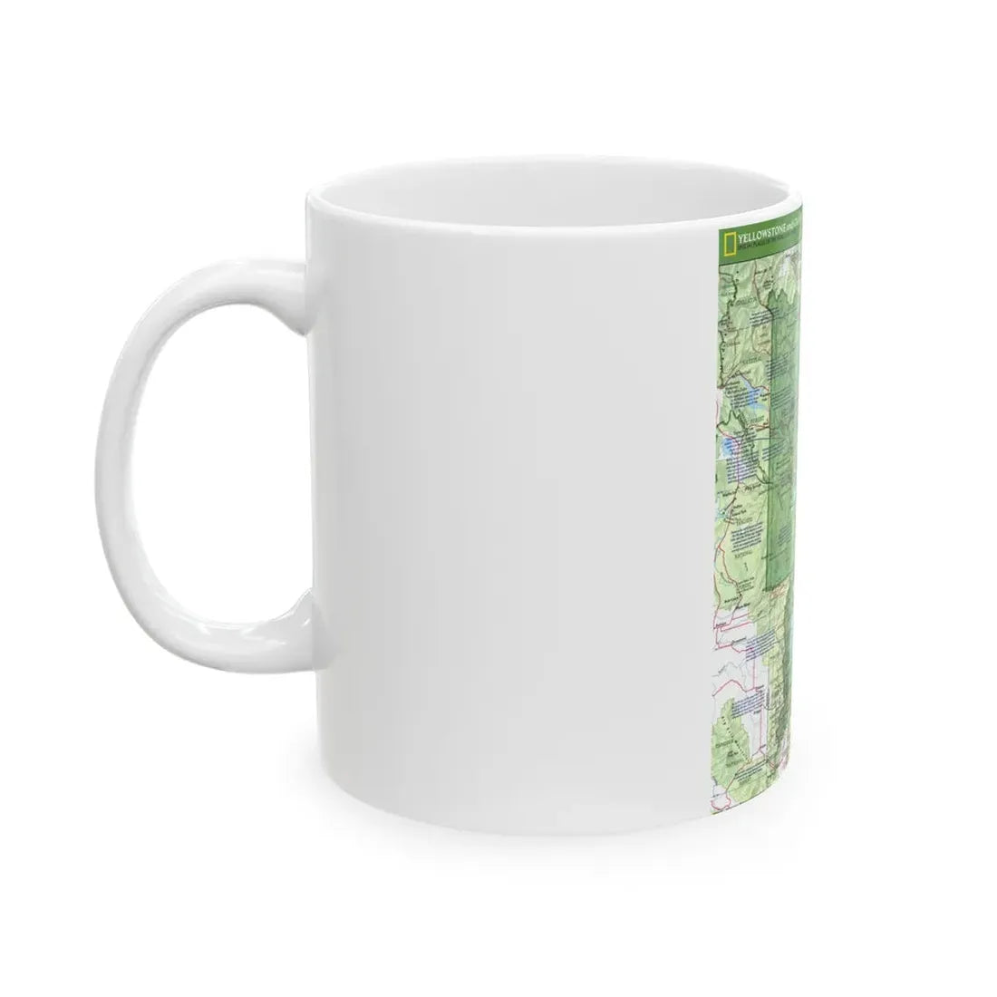 USA - Yellowstone and Grand Teton 1 1989) (Map) White Coffee Mug - Go Mug Yourself