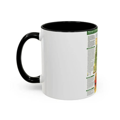 USA - Yellowstone and Grand Teton 2 (1989) (Map) Accent Coffee Mug - Go Mug Yourself