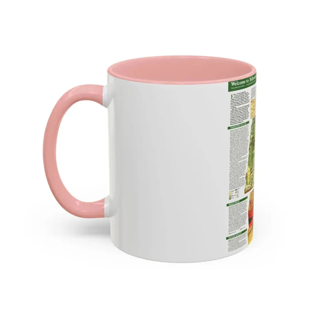 USA - Yellowstone and Grand Teton 2 (1989) (Map) Accent Coffee Mug - Go Mug Yourself