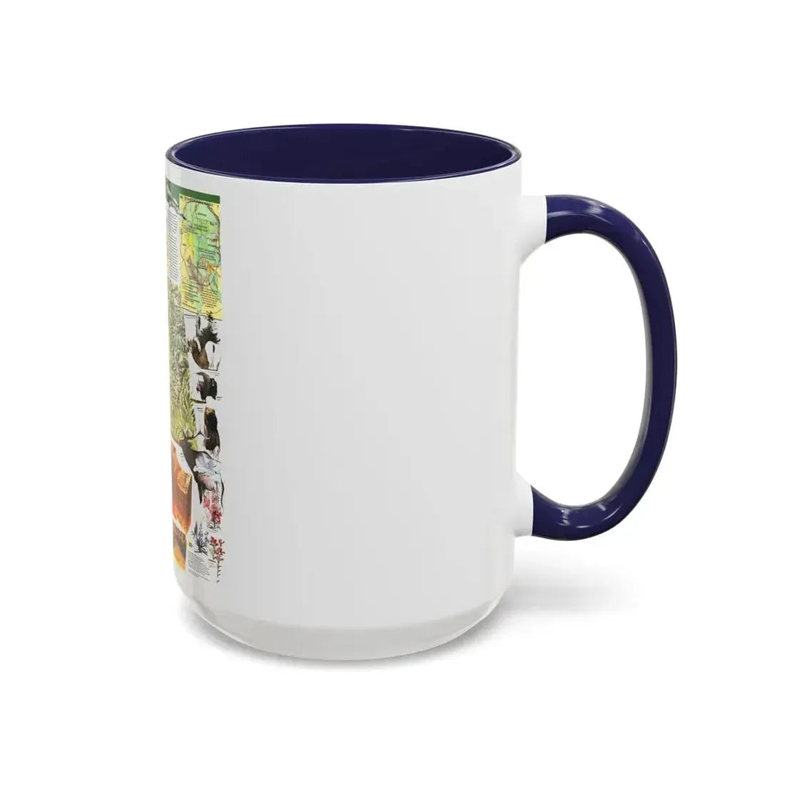 USA - Yellowstone and Grand Teton 2 (1989) (Map) Accent Coffee Mug - Go Mug Yourself