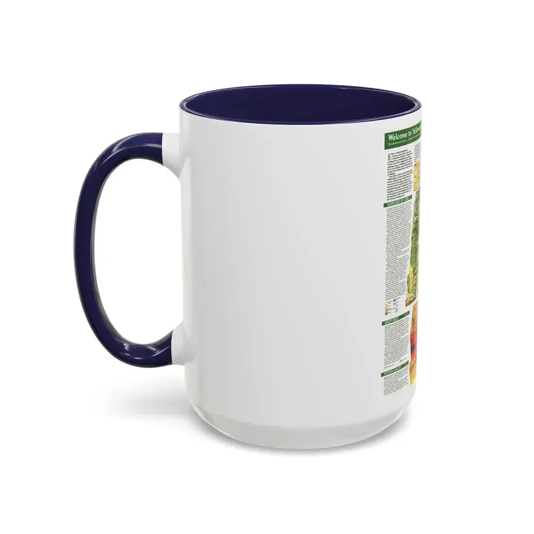 USA - Yellowstone and Grand Teton 2 (1989) (Map) Accent Coffee Mug - Go Mug Yourself