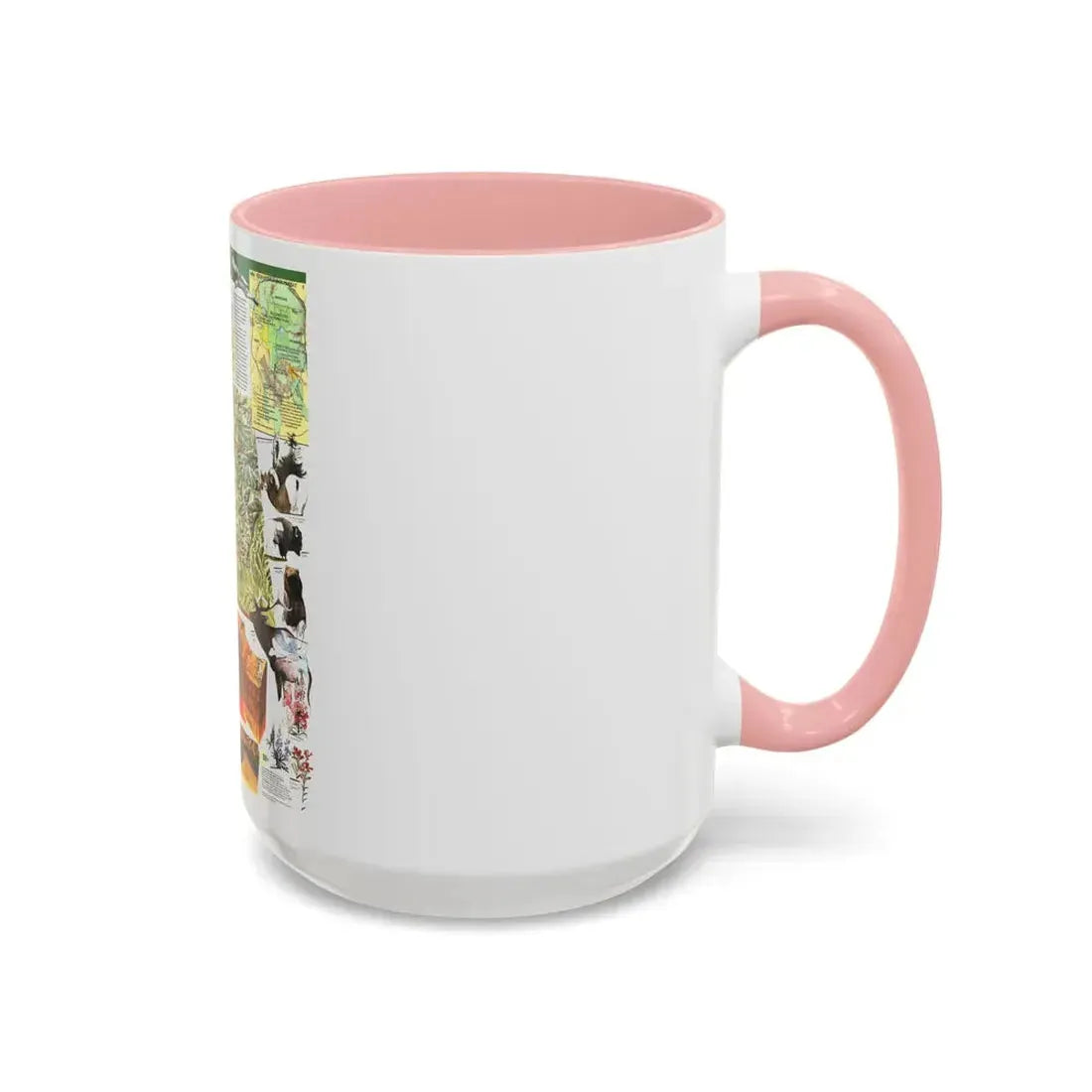 USA - Yellowstone and Grand Teton 2 (1989) (Map) Accent Coffee Mug - Go Mug Yourself