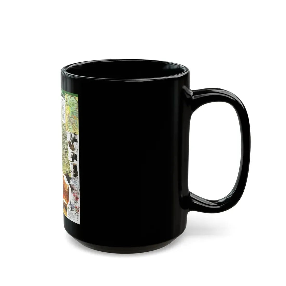 USA - Yellowstone and Grand Teton 2 (1989) (Map) Black Coffee Mug - Go Mug Yourself