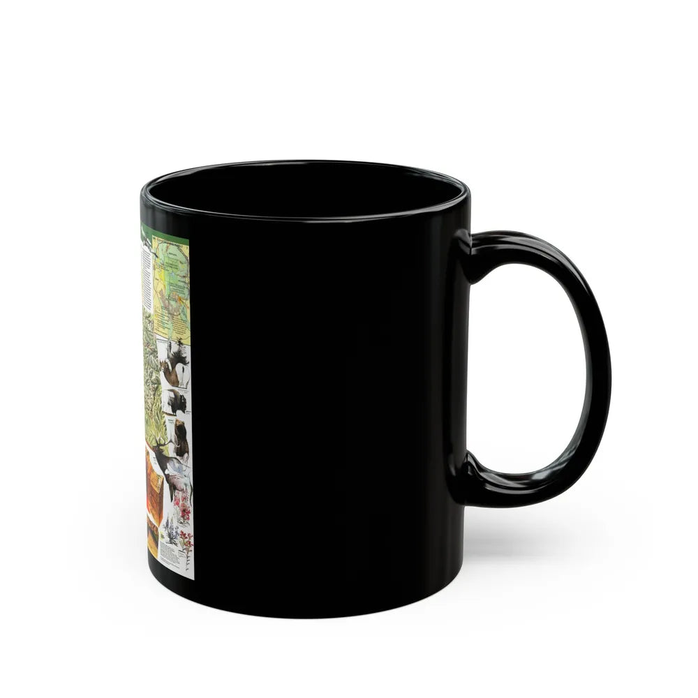 USA - Yellowstone and Grand Teton 2 (1989) (Map) Black Coffee Mug-Go Mug Yourself