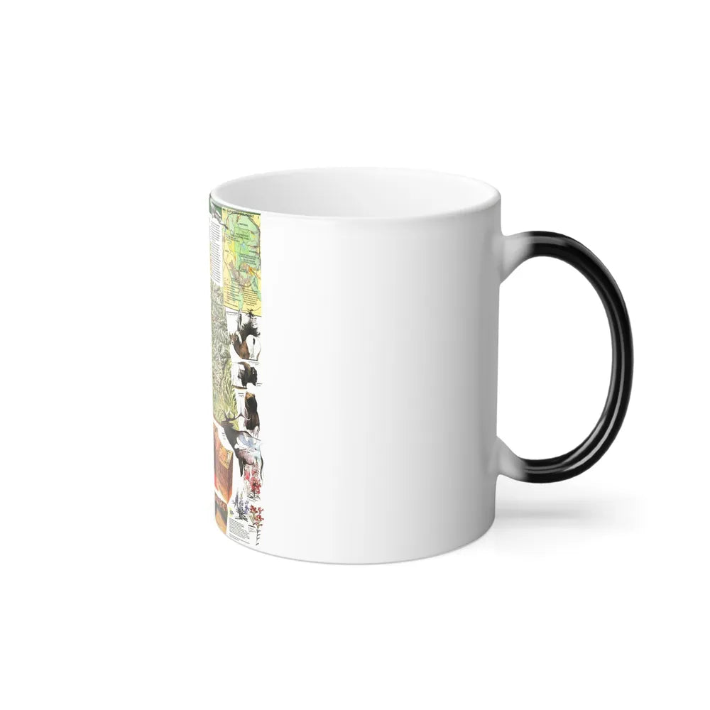 USA - Yellowstone and Grand Teton 2 (1989) (Map) Color Changing Mug 11oz-Go Mug Yourself