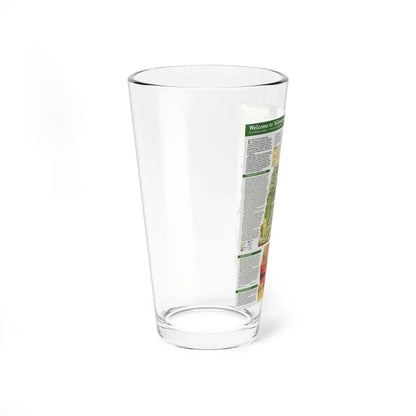 USA - Yellowstone and Grand Teton 2 (1989) (Map) Pint Glass 16oz - Go Mug Yourself
