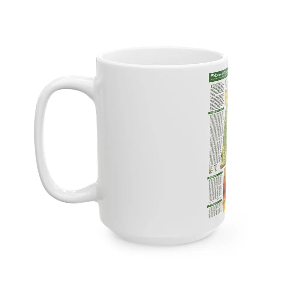 USA - Yellowstone and Grand Teton 2 (1989) (Map) White Coffee Mug-Go Mug Yourself