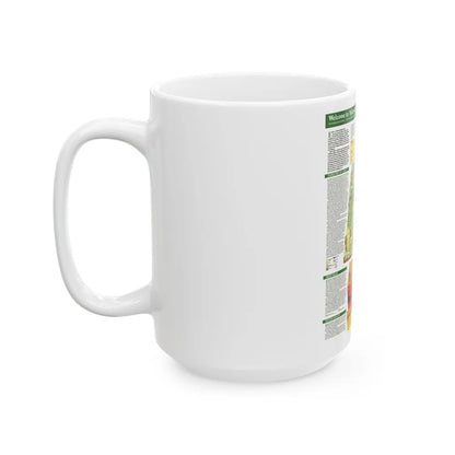 USA - Yellowstone and Grand Teton 2 (1989) (Map) White Coffee Mug-Go Mug Yourself