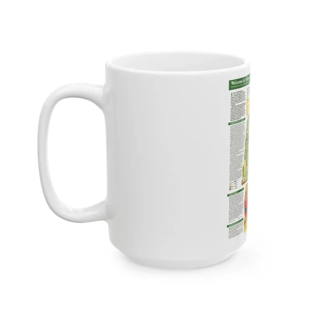 USA - Yellowstone and Grand Teton 2 (1989) (Map) White Coffee Mug - Go Mug Yourself