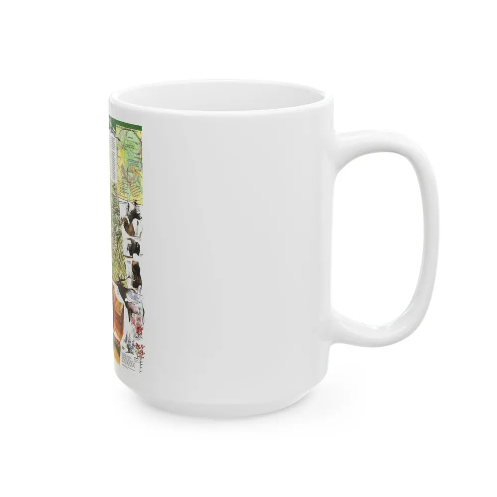 USA - Yellowstone and Grand Teton 2 (1989) (Map) White Coffee Mug-Go Mug Yourself