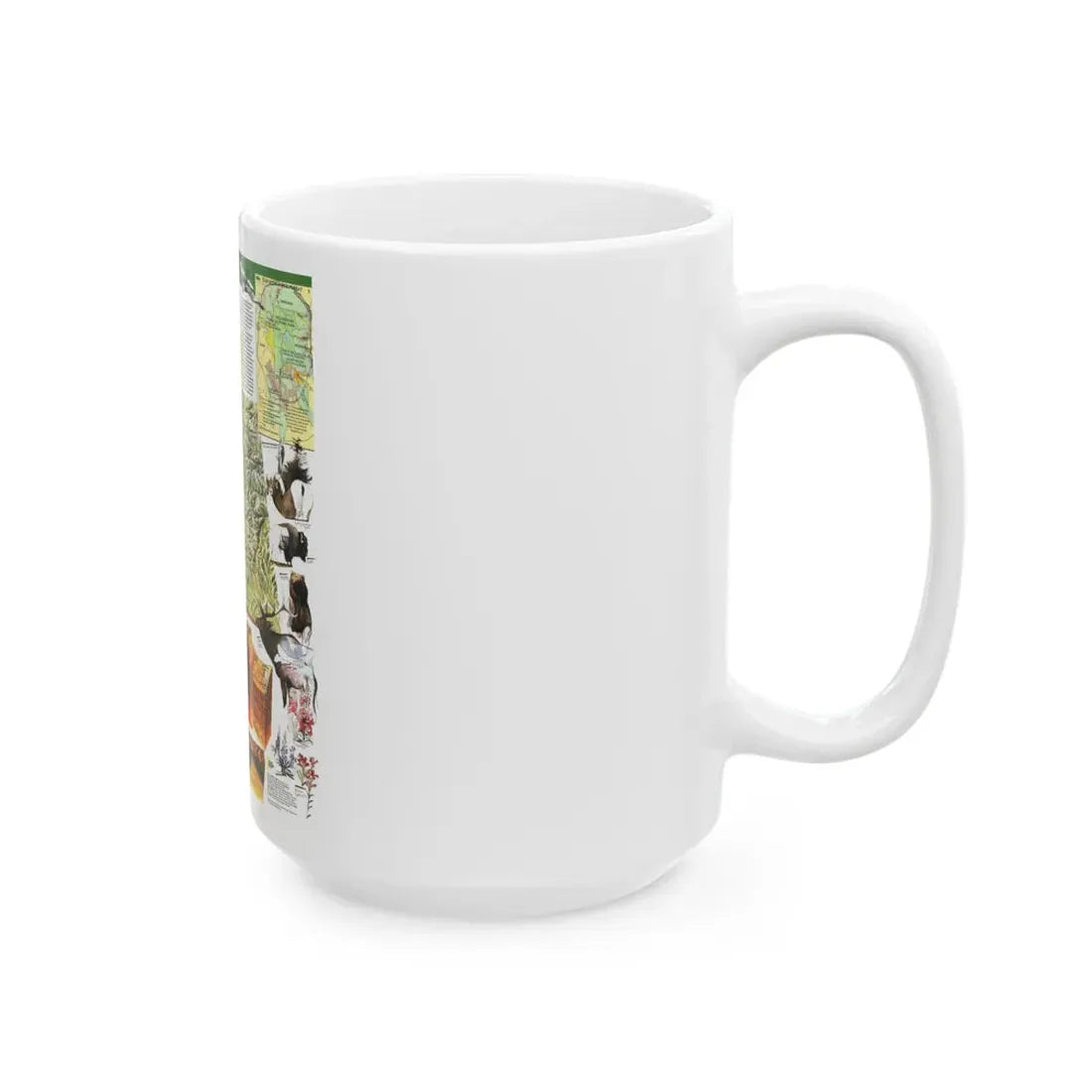 USA - Yellowstone and Grand Teton 2 (1989) (Map) White Coffee Mug - Go Mug Yourself