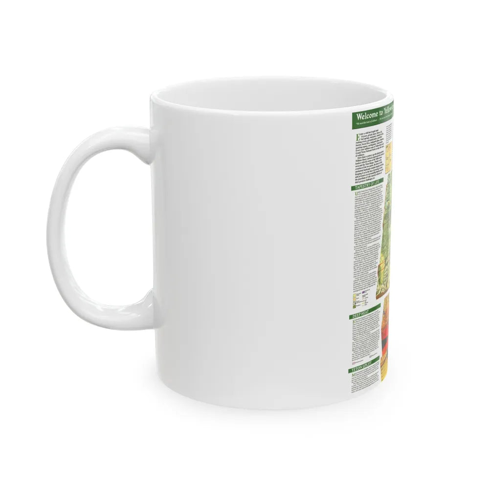 USA - Yellowstone and Grand Teton 2 (1989) (Map) White Coffee Mug-Go Mug Yourself