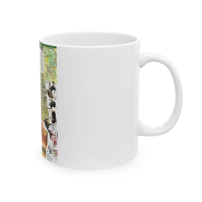 USA - Yellowstone and Grand Teton 2 (1989) (Map) White Coffee Mug-Go Mug Yourself