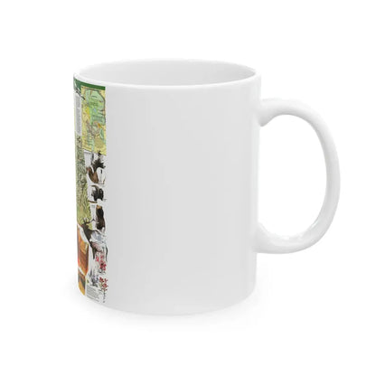 USA - Yellowstone and Grand Teton 2 (1989) (Map) White Coffee Mug - Go Mug Yourself