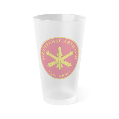 USAADAPLAQUE Air Defense Artillery Branch (U.S. Army) Frosted Pint Glass 16oz-Go Mug Yourself