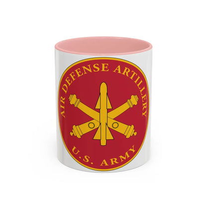USAADAPLAQUE Air Defense Artillery Branch (U.S. Army) Accent Coffee Mug 11oz Pink - Go Mug Yourself