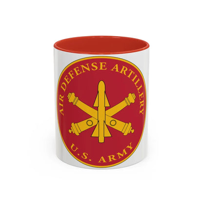 USAADAPLAQUE Air Defense Artillery Branch (U.S. Army) Accent Coffee Mug 11oz Red - Go Mug Yourself