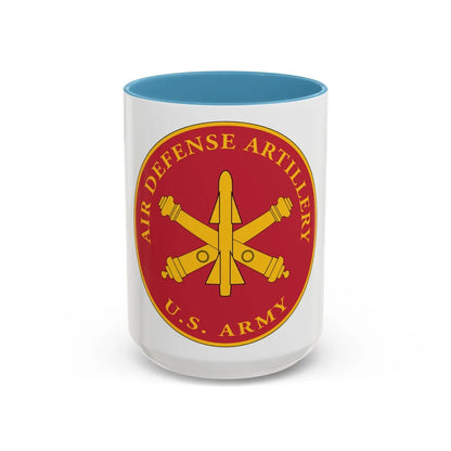 USAADAPLAQUE Air Defense Artillery Branch (U.S. Army) Accent Coffee Mug 15oz Light Blue - Go Mug Yourself