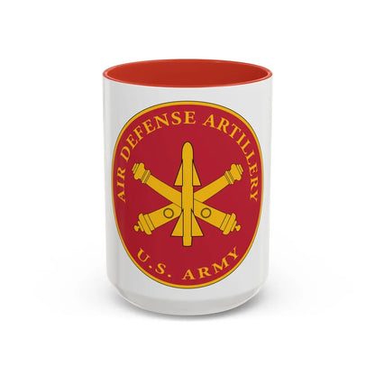 USAADAPLAQUE Air Defense Artillery Branch (U.S. Army) Accent Coffee Mug 15oz Red - Go Mug Yourself
