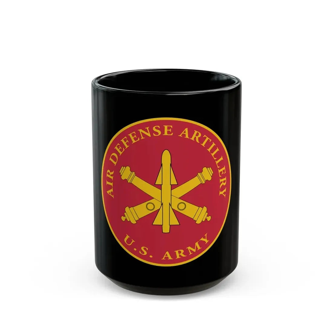 USAADAPLAQUE Air Defense Artillery Branch (U.S. Army) Black Coffee Mug 15oz - Go Mug Yourself