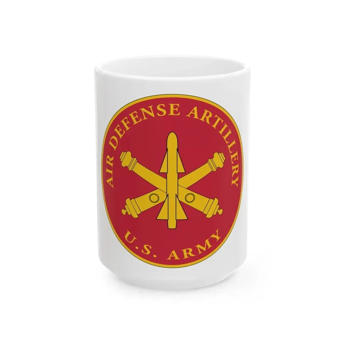 USAADAPLAQUE Air Defense Artillery Branch (U.S. Army) White Coffee Mug 15oz - Go Mug Yourself