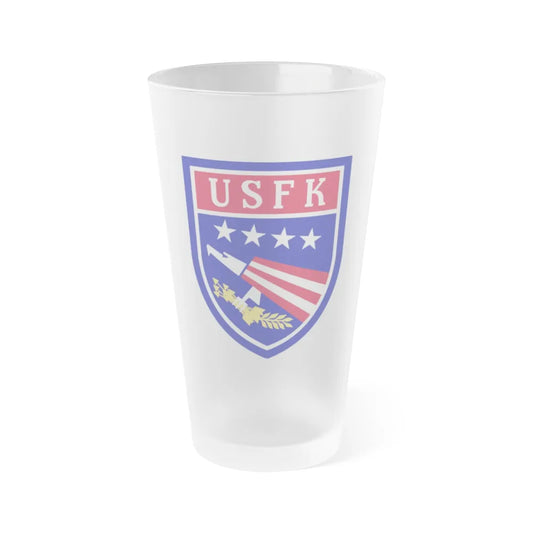 USAE United States Forces Korea (U.S. Army) Frosted Pint Glass 16oz-Go Mug Yourself