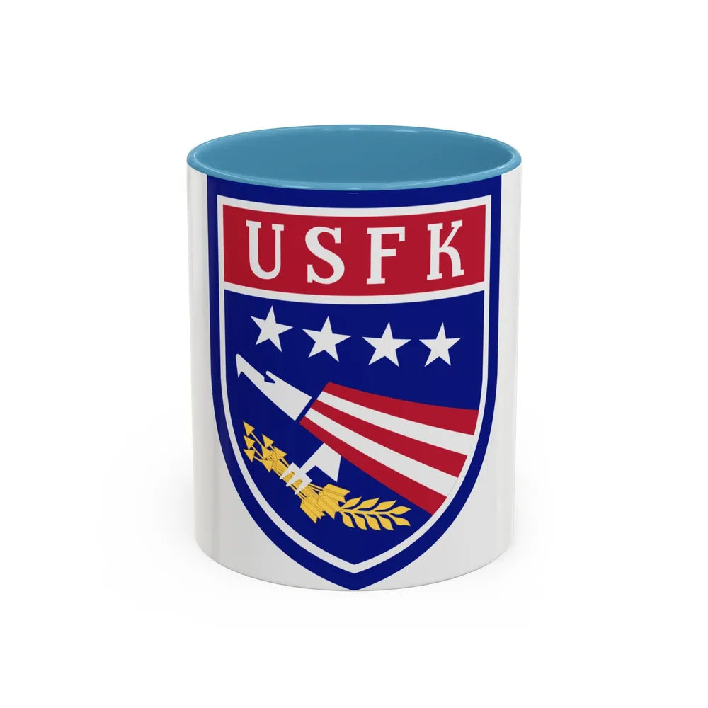 USAE United States Forces Korea (U.S. Army) Accent Coffee Mug 11oz Light Blue - Go Mug Yourself