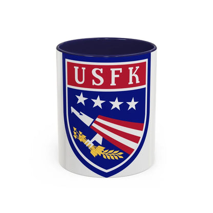 USAE United States Forces Korea (U.S. Army) Accent Coffee Mug 11oz Navy - Go Mug Yourself