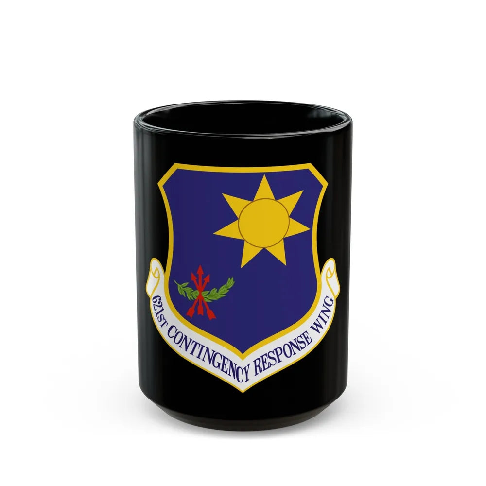 USAF 621st Contigency Response Wing (U.S. Air Force) Black Coffee Mug-15oz-Go Mug Yourself