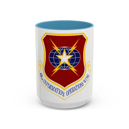 USAF 688th Information Operations Wing (U.S. Air Force) Accent Coffee Mug 15oz Light Blue - Go Mug Yourself