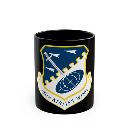 USAF 908th Airlift Wing (U.S. Air Force) Black Coffee Mug-11oz-Go Mug Yourself