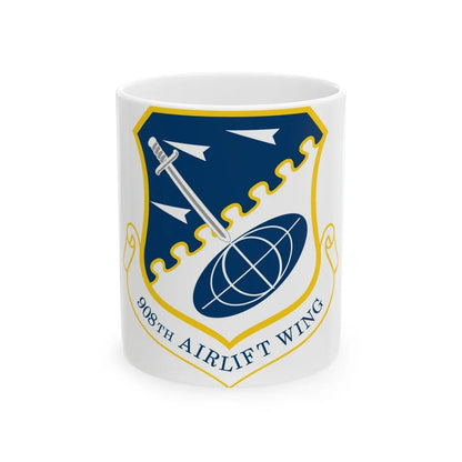 USAF 908th Airlift Wing (U.S. Air Force) White Coffee Mug-11oz-Go Mug Yourself