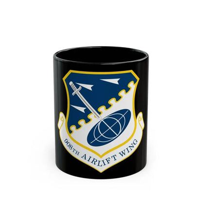 USAF 908th Airlift Wing (U.S. Air Force) Black Coffee Mug 11oz - Go Mug Yourself